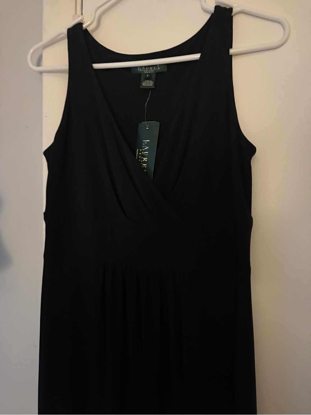 Lauren Ralph Lauren Black Sleeveless Wrap-Front Maxi Dress - Picture 3 of 6